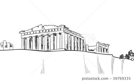 Travel Greece background. Athens city landmark Travel Greece background. Athens city landmark 39769335