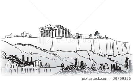 Travel Greece background. Athens city landmark 39769336