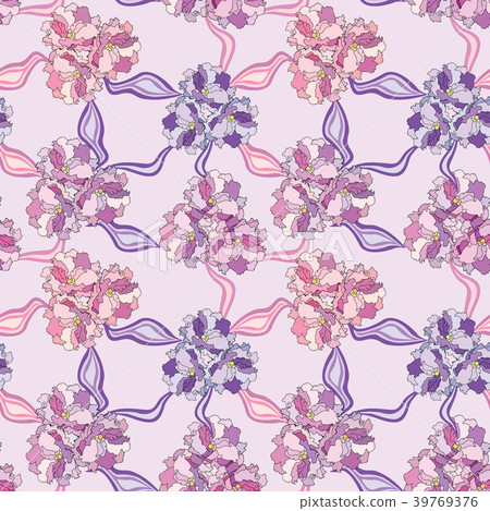 Floral seamless pattern. Flower background Floral seamless pattern. Flower background 39769376