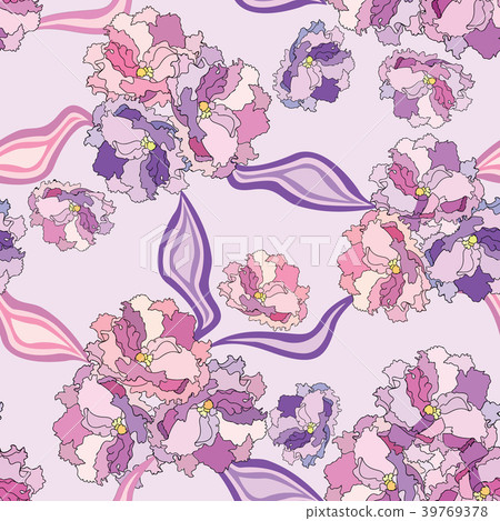 Floral seamless pattern. Flower ribbon background - Stock Illustration ...
