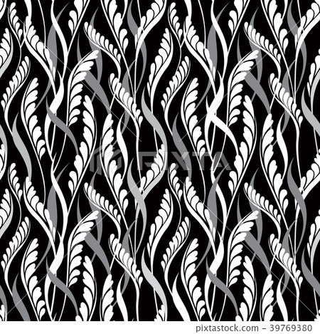 Floral seamless pattern. Leaves background Floral seamless pattern. Leaves background 39769380