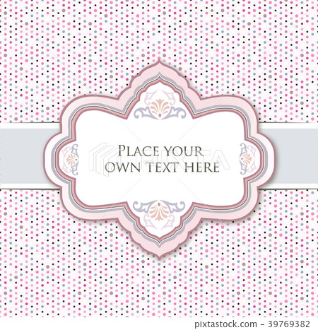 Greeting card frame, Retro cover. Seamless pattern Greeting card frame, Retro cover. Seamless pattern 39769382