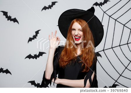 Halloween witch concept - happy halloween ginger 39769840
