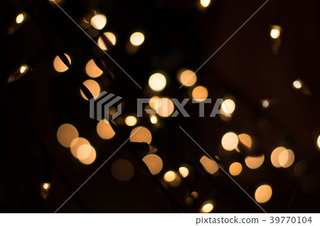 Gold Abstract bokeh Background from small bulbs 39770104