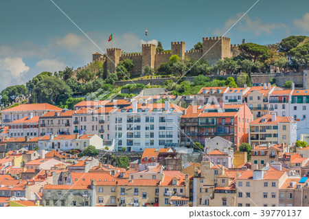 Lisbon, Portugal skyline at Sao Jorge Castle 39770137