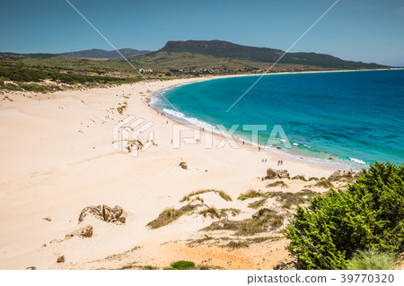 Sand dune of Bolonia beach, province Cadiz,  39770320