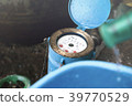 Close up water meter blue color in thailand. 39770529