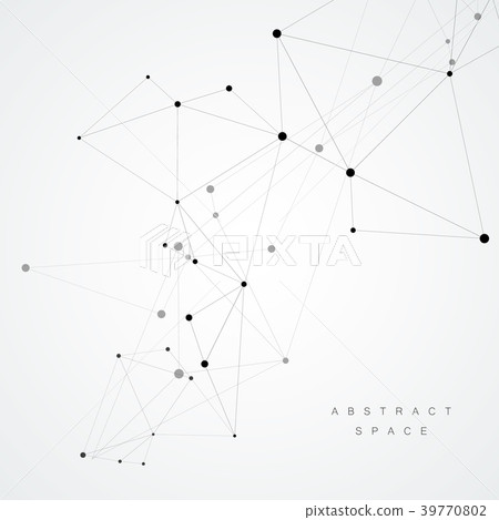 Technology background with connected line and dots 39770802