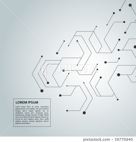 Technology hexagons structure 39770840