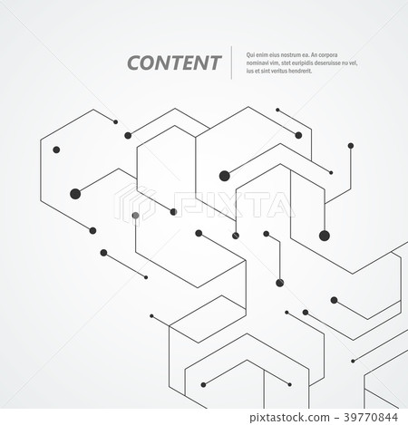 Technology hexagons structure 39770844