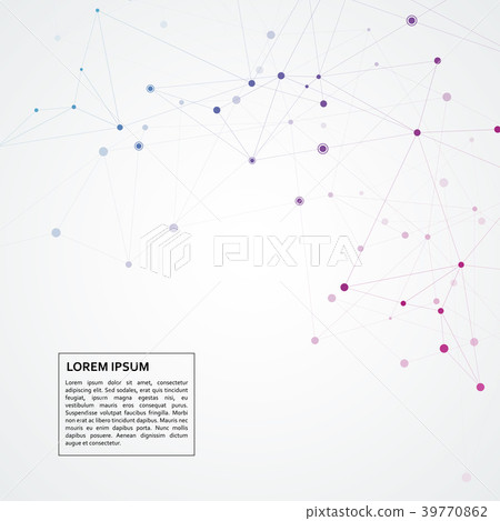 Polygonal background with connect dots and lines - Stock Illustration ...