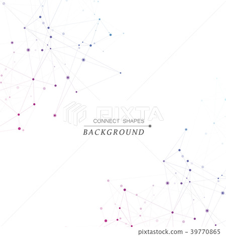 Polygonal background with connect dots and lines - Stock Illustration ...