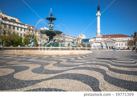 Lisbon, Portugal cityscape at Rossio Square. Lisbon, Portugal cityscape at Rossio Square. 39771309