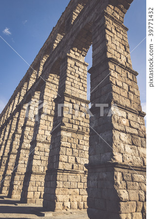 The famous ancient aqueduct in Segovia, Castilla  39771432
