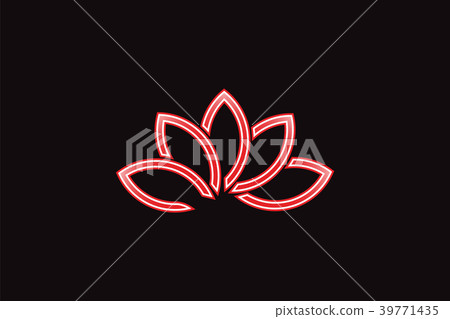 Red White Lotus Flower Logo Vector Icon Stock Illustration Red White Lotus Flower Logo Vector Icon Stock Illustration