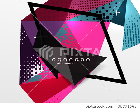 Vector color geometric abstract composition Vector color geometric abstract composition 39771563