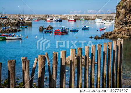 Boats in the fishing port from Cudillero, Asturias 39771707