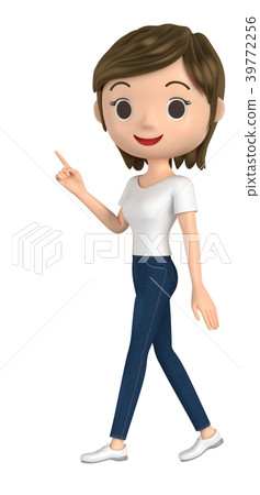 A woman wearing a T-shirt is explaining A woman wearing a T-shirt is explaining 39772256