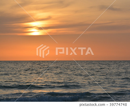 Sunset, Gulf of Mexico, Indian Rocks Beach Florida 39774748