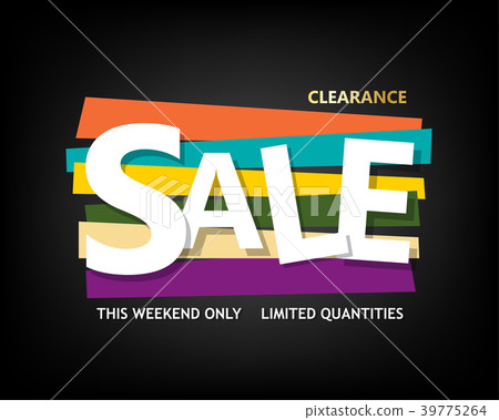 Clearance Sale Shopping Cart Clothes Vector Stock Vector (Royalty