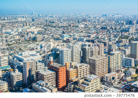 city skyline view in funabori, tokyo, Japan city skyline view in funabori, tokyo, Japan 39775476