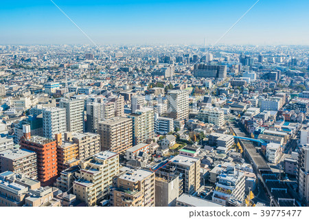 city skyline view in funabori, tokyo, Japan 39775477
