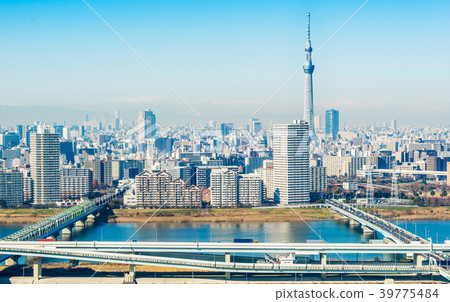 city skyline view in funabori, tokyo, Japan city skyline view in funabori, tokyo, Japan 39775484