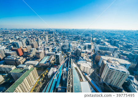 city skyline view in funabori, tokyo, Japan city skyline view in funabori, tokyo, Japan 39775495
