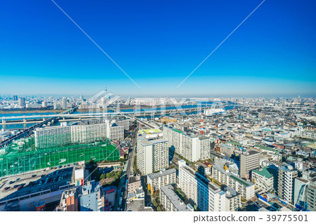 city skyline view in funabori, tokyo, Japan 39775501