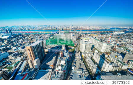 city skyline view in funabori, tokyo, Japan city skyline view in funabori, tokyo, Japan 39775502