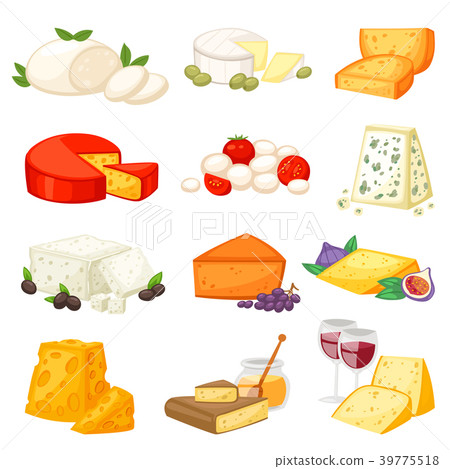 Cheese vector cheesy food and dairy products with 39775518