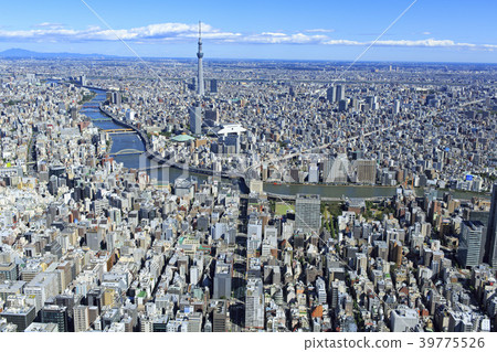 在Hamacho /城市風景鳥瞰圖附近 39775526