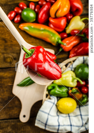 Bio peppers from the garden 39776984