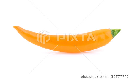 Yellow chili pepper isolated on white background 39777732