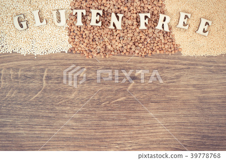 Gluten free inscription amaranth, quinoa buckwheat 39778768