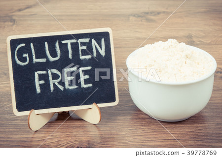 Millet flour in glass bowl 39778769