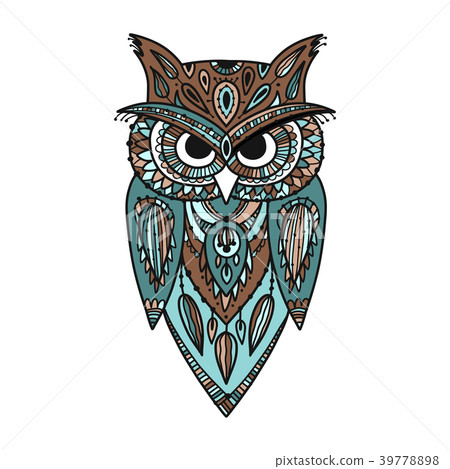 Ornate owl, zenart for your design 39778898