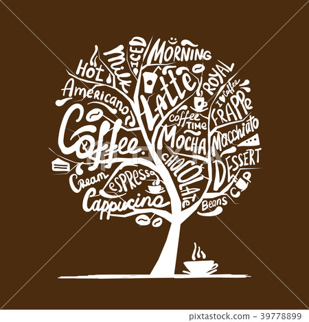 Cofee time. Art tree for your design Cofee time. Art tree for your design 39778899