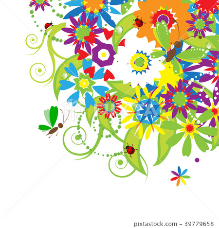 Floral bouquet, summer illustration Floral bouquet, summer illustration 39779658
