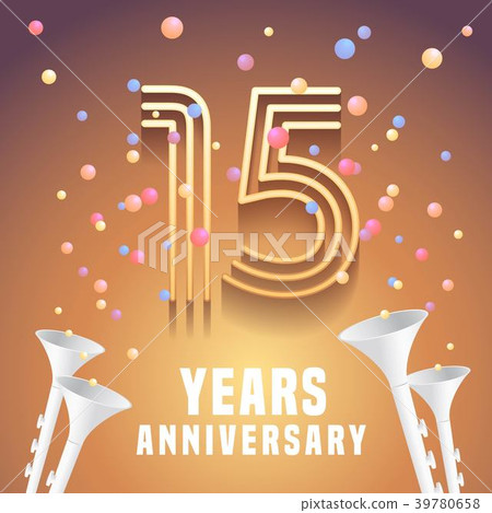 15 years anniversary vector icon, symbol 39780658