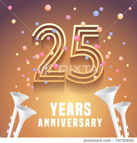 25 years anniversary vector icon, symbol 25 years anniversary vector icon, symbol 39780660