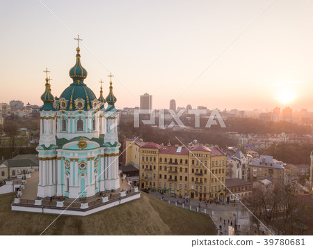 View of St. Andrew's Church and the historical View of St. Andrew's Church and the historical 39780681