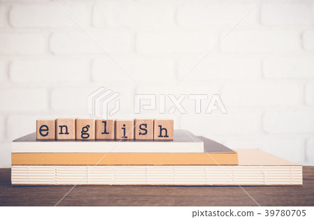 The word English and copy space background. 39780705