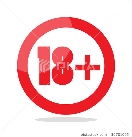 Under eighteen years prohibition sign 39781005