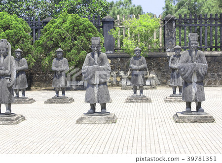 Statues of people in Minh Mang Tomb, Hue, Vietnam 39781351