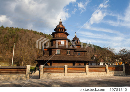 Ancient wooden church in Carpathians 39781840