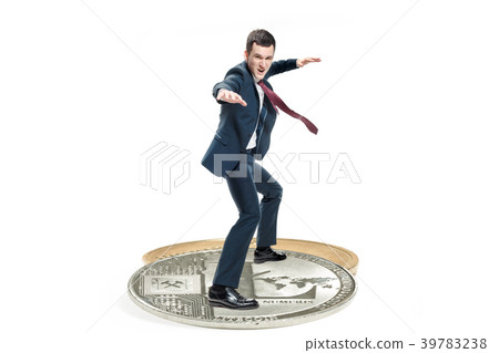 The business man standing on business icon The business man standing on business icon 39783238
