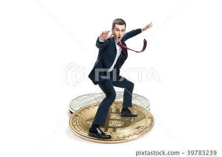 The business man standing on business icon The business man standing on business icon 39783239