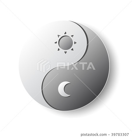 Yin-Yang Taoism symbol paper cutting art Yin-Yang Taoism symbol paper cutting art 39783307