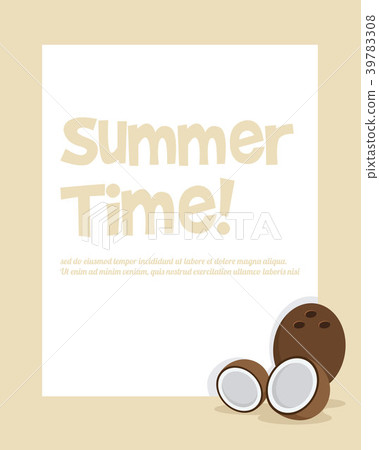 Summer poster with tropical flower 39783308